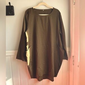 Unknown brand linen and cotton dress with pockets